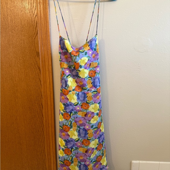 NWT Zara bold floral dress with open back (xxl) - Picture 3 of 9